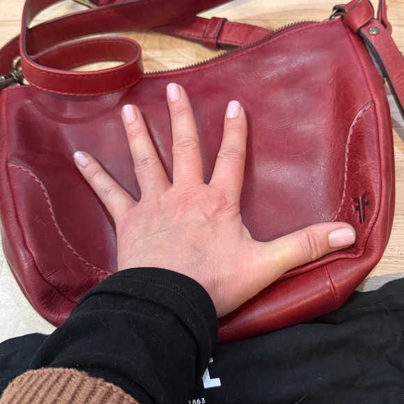 Frye Burgundy Leather Crossbody Bag - Picture 2 of 4